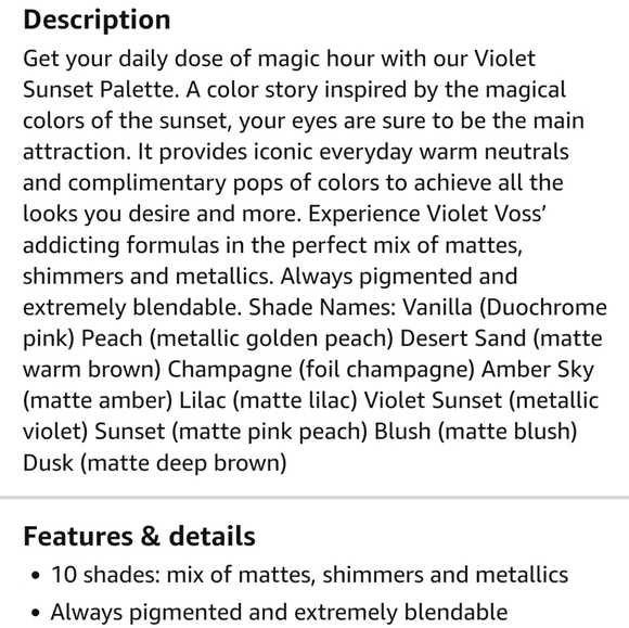 Violet Voss Violet Sunset Pro Series Eyeshadow Palette - Brand New - Picture 5 of 5